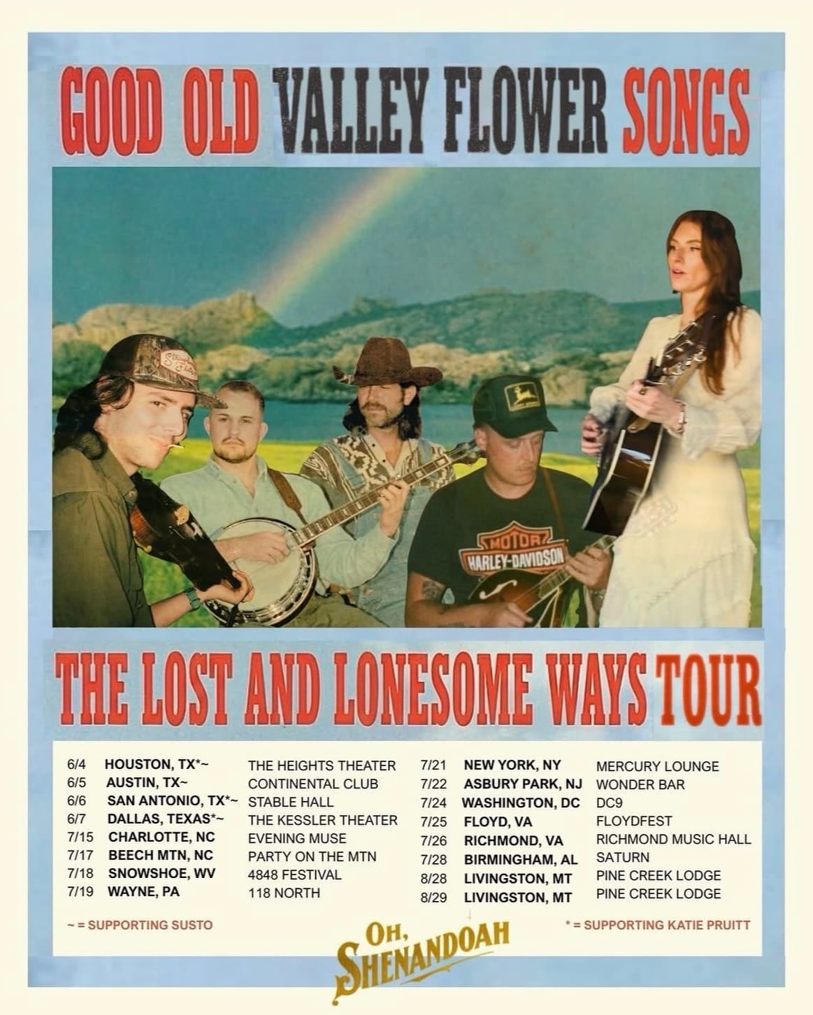 Valley Flower — The Lost and Lonesome Ways Tour poster